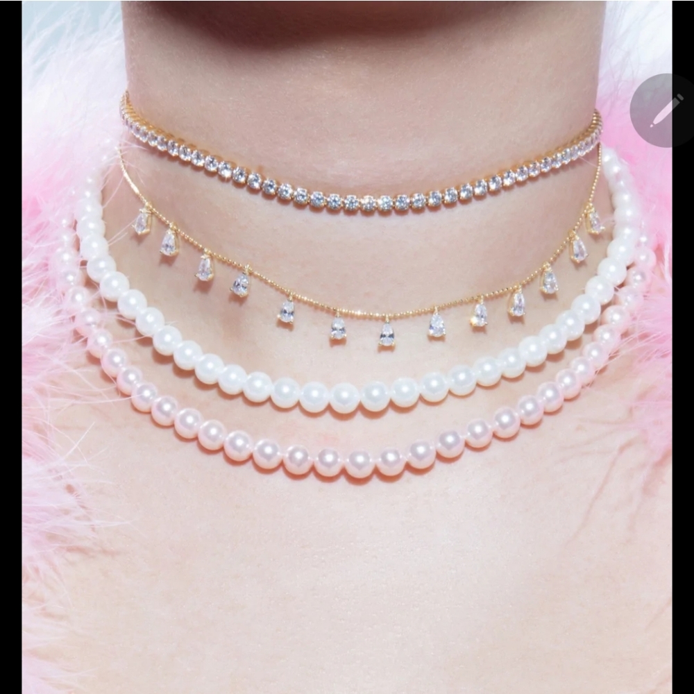 CHVKER Classic White Pearl 925 Necklace, New